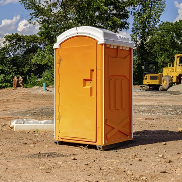 are there different sizes of portable restrooms available for rent in Fontana